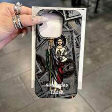 圣像图案手机壳，防摔保护套，兼容 17、17 Pro、17 Pro Max、16 Pro、16 Pro Max、14、15、16、13、14、15、12、11 Pro Max、Plus、Pro，亮面，坚固耐用，防刮花，时尚美观——完美礼物之选 - 彩色 - 查看 1