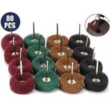 80X Wheel Buffing Polishing Set For Drem El Rotary Tool Bits Accessories Kits Set - As Shown In the Figure - View 2