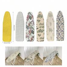 145*50.5cm 1件熨衣板罩，抽绳收紧，防污，弹性包边，可水洗，耐用熨衣板布，通用洗衣用品，印花加厚熨衣板罩，可折叠便携，适用于缝纫、床上用品、公寓等。 - 彩色 - 查看 7