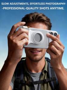 Magnetic Phone/Camera Shooting Handle, Phone Stand, Shooting Assist Remote Control Handle Suitable For Smartphones - White - View 4