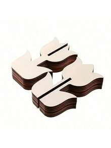 未完成的木制DIY 3D郁金香形状组装木片涂色工艺品，适合复活节、母亲节、父亲节、情人节、家居装饰 - 彩色 - 查看 3