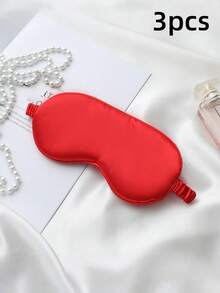 1pc/3pcs/5pcs/10pcs Black, Champagne, Gray, Pink, Green, Blue, Dark Green Double-Sided Silk-Like Breathable Sleep Eye Mask, Relieve Eye Fatigue, Suitable For Girls Nap, Blackout Eye Mask, Non-Tight - Multicolor - View 67