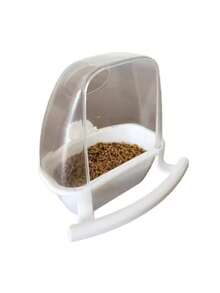 Bird Cage Feeder Parrot Birds Water Hanging Bowl Clear Food Bowl With Stand Parakeet Feeder Box Plastic Container Bird Supplies - one-size - View 5