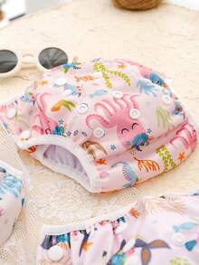 3 chiếc tã bơi cho bé, quần bơi tái sử dụng có lớp lót lưới nhanh khô, tã bơi mùa hè. - Nhiều màu - Xem 7