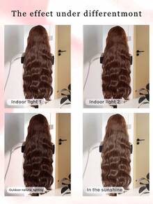 180% Density Body Wave Chocolate Brown Wig, 13x4 Lace Front Wigs Human Blended Hair Pre Plucked,4# Brown Wig For Women 8-36 Inch(Blended Wigs-A Mix Of Human Blended Hair And Synthetic)Wigs Human Blended Hair/Women's Human Blended Hair Wig/Human Blended Hair Lace Front Wigs/Wigs Glueless/Bleached Knots/Pre Plucked/Lace Wig/Gifts For Her/Romantic Gift/Love Gift/Couple Gift/Valentine Present - S4 - View 9