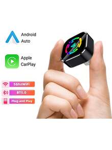 无线 CarPlay 适配器，连接稳定流畅，支持语音控制，USB 供电，兼容大多数车型，包含 USB-C 和 Lightning 数据线，无线 CarPlay 适配器，免提音频，时尚小工具，高品质音效，不含电池 - Q1A - 查看 6