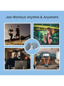 Jawline Exerciser-Jaw Exerciser, Double Chin Reducer For Women Men, Face Slimmer Jaw Trainer, Your Jawline Definer, Face Jawline Sculptor, Face Exerciser-3 Resistance Levels (3 Pairs) - 灰色 - 查看 4