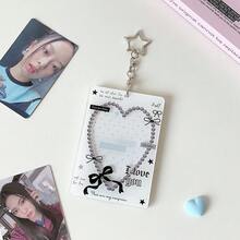 INS Korean Style Heart-Shaped 3-Inch Hollow Pendant Card Holder, KPOP Student Instant Camera Card Case - Multicolor - View 16