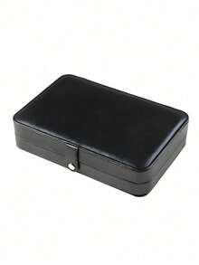 大容量PU皮革首饰盒，便携式旅行首饰收纳盒，多隔层设计，首饰展示盒，女士最佳礼物，适合收纳戒指、项链、耳环，是旅行、邮轮、情人节、万圣节、圣诞节的理想之选，也可作化妆包使用，是旅行必备单品。 - 彩色 - 查看 16