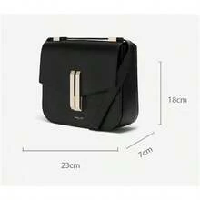 Classic, Square Mini Leather Bag |     With Saddle Silhouette, Perfect Individual Daily Bag - 黑色 - 查看 4