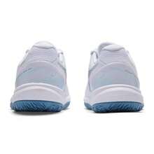 Asics Giày cầu lông chuyên nghiệp màu trắng dành cho nam COURT HUNTER FF, giày thể thao ngoài trời, thoải mái, bền bỉ, giảm sốc, đàn hồi tốt, thoáng khí, phù hợp cho đi bộ, đi làm, thể thao thường ngày 1071A111-103 - Trắng/Xanh lam - Xem 5