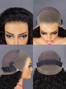 OQ Hair 200% Density 14-26 Inch Invisi Draw-Strings 360 Wear Go Wig Water Wave Pre-Bleached Knots Strap Glueless Wigs Pre-Plucked Hairline Lace Front Wig 100 Natural Human Hair Wigs