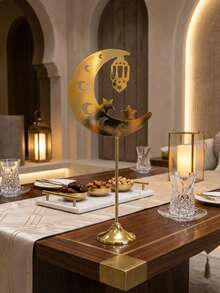 1件/2件套金属装饰杆，现代奢华风格，适用于家居和壁炉装饰、聚会、派对，星形、月亮形、灯笼形，生日、毕业、开斋节礼物 - 彩色 - 查看 12