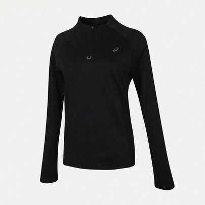 Asics Women's Lycra Running Long Sleeve T-Shirt, Knitted Collarless Long T-Shirt 2012D519-001
