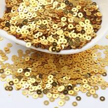 Light Gold Flat Round Sequin 3mm-30mm Laser Gold Sequins Large Loose Paillettes Craft For DIY Sewing Applique Knitting Jewelry Making Embroidery 20gram - Multicolor - View 30