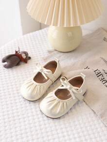 1双 2026新款女童软底防滑公主平底鞋，室内拖鞋 - 米色 - 查看 1