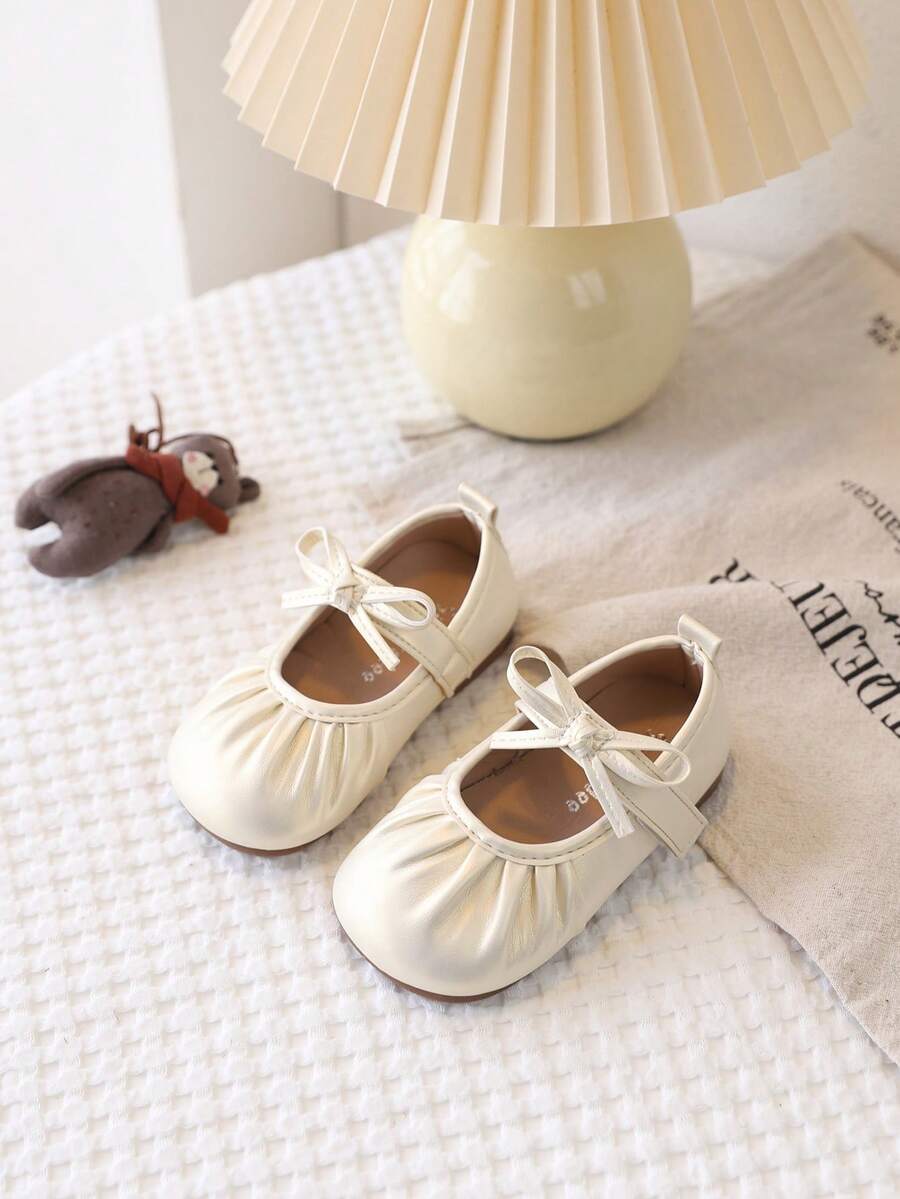 1双 2026新款女童软底防滑公主平底鞋，室内拖鞋 - 米色 - 查看 1