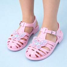 Girls' Butterfly Glitter Glamour Sandals - Rosa Pálido - Ver 9