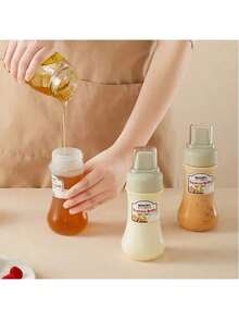 Oval Plastic Squeeze Bottle, Hand Wash Only, No PVC, Material Kitchen Condiment Dispenser, Suitable For Salad Dressing, Ketchup, Honey, Jam - Home Use, All Seasons, Great For Kitchen, Camping, Restaurant, Gift For Family, Gift For Homemade Cooking Enthusiasts, Chefs - Multicolor - View 7