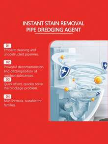 管道疏通剂 - 清除厨房和浴室排水管中的毛发、油脂和堵塞物 - 液體 - 查看 3