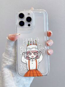 A Birthday-Themed Letter-Pattern Phone Case For A Little Girl, Made Of TPU Material With Transparent Air Cushion, Suitable As A Holiday Gift. It Is Applicable For 11, 12, 13, 14, 15, 16 Pro / Promax / 14, 15, 16 Plus 17 / Air Models. It Is A Phone Case For Both Boys And Girls. - Multicolor - View 2