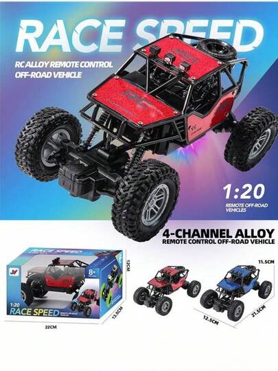 Camión Monstruo Todoterreno a Control Remoto 1:20 R/C Coche de Escalada Inteligente Todo Terreno con Vehículo de 4 Canales