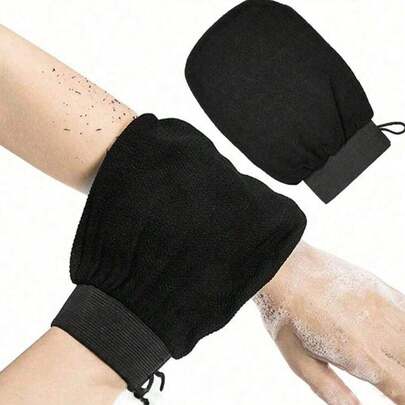 1/2 Pair Body Exfoliating Gloves, Double-Sided Body Cleansing Towel, Suitable For SPA, Massage And Body Exfoliation, Ideal For Removing Dead Skin, Includes Multi-Color Deep Cleaning Bath Towel