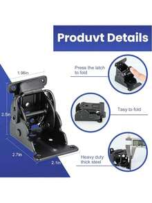 4个装90度折叠桌腿支架，带锁伸缩支撑支架，重型折叠支架，可折叠自锁铰链，带螺丝，适用于桌椅床腿脚 - A - 查看 1