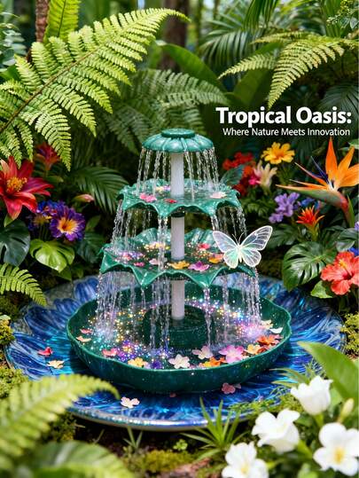 3.5W Upgraded Solar Powered Bird Bath Fountain With 3-Tier Waterfall Design And Self-Cleaning Water Pump, Solar Powered Bird Drinking Device And Yard Decor, Ideal Gift For Bird Lovers, Suitable For Garden, Patio, Yard