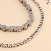 1件套印花休闲波西米亚风锌合金时尚百搭日常服饰 - 銀色 - 查看 8