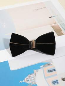 1pc Fashionable Casual Solid Color Bow Tie For Men, Comfortable & Versatile For Party, Banquet And Daily Wear - Solid Color - View 4