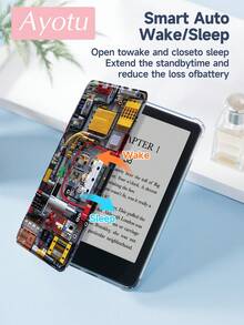 Ayotu 机械图案平板电脑及 Kindle 电子阅读器保护套，适用于 iPad 10 代、iPad 10.2/Mini 6/Mini 7/9.7、Galaxy Tab A9 Plus、Kindle（11 代 - 2024 年款）、Kindle Paperwhite 12 代（2024 年款），时尚简约设计，节日送礼佳品。 - 彩色 - 查看 8