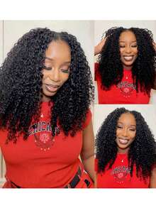 QVR QUEEN VIRGIN REMY QVR缅甸卷曲羽毛钩编真人发接发1包，天然黑色羽毛钩编发，适用于无结波西米亚辫子等保护性发型，机织羽毛钩编发，柔软的巴西真发，易于使用，新手友好 - Natural Black - 查看 2