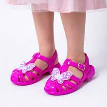 Girls' Butterfly Glitter Glamour Sandals - Rosa Fucsia - Ver 1