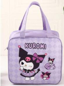 SANRIO Bolsa Térmica de Almoço de Grande Capacidade Hello Kitty, Adequada para Estudantes - Bolsa de Mão à Prova d'Água com Estampa de Desenho Animado e Forro de Folha de Alumínio Grosso, Reutilizável, Essencial de Volta às Aulas, Também Adequada para Escritório, Piquenique, Viagem, Acampamento, Elegante, Fofa e Prática Bolsa Térmica de Almoço Diário para Mulheres, Homens, Piquenique, Escola, Presentes para Mulheres - Multicolorido - Visão 11