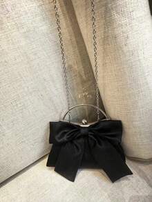 Túi cầm tay nơ lấp lánh sang trọng - Phong cách Y2K quyến rũ, lấp lánh, phù hợp cho các bữa tiệc, đám cưới, dạ hội, sự kiện trang trọng và lễ hội âm nhạc | Món quà hoàn hảo cho phụ nữ, thiếu nữ và sinh viên đại học, kết hợp hoàn hảo với phụ kiện dạ hội. - màu đen - Xem 6