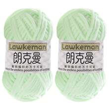 Lawkeman 2 peças/100g Fio de Veludo Premium, Fio de Crochê Macio de Poliéster, Fio Chenille Médio Grosso, 50g/Peça, Ideal para Projetos de Crochê Vibrantes, Perfeito para Artesanato de Decoração Doméstica DIY como Tricô, Crochê, Bolsas Feitas à Mão, Cestas, Mantas, Tapetes, Sapatos, Chinelos, Almofadas e Bonecas, Fio Multicolorido, Fio de Poliéster, Acessórios de Tecelagem - Multicolorido - Visão 33