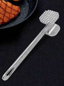 1pc Double-Sided Meat Grinder, Small & Large Solid Meat Tenderizer, Kitchen Meat Hammer, Aluminum Alloy Steak Mallet - Multicolor - View 6