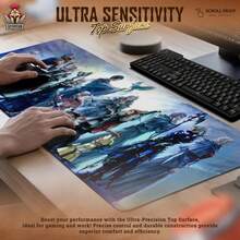 XIV Desk Mat – Scions Of The Seventh Dawn Illustration, FFXIV Art Mouse Pad, Warrior Of Light Gift, Gamer Decor - A - Xem 3