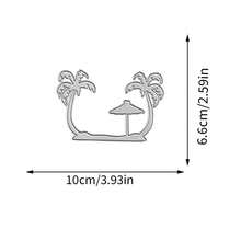 创意椰子树切割模具，DIY剪贴簿相册和压花模板，贺卡制作工具，卡片纸切割工艺品，礼品卡制作模板模切。 - 銀色 - 查看 9