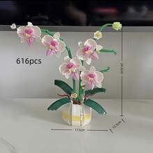 700+片兰花积木套装，3D兰花积木模型拼装，逼真兰花积木玩具，创意兰花积木花束，创意花卉兰花积木套装，DIY减压积木手工玩具，家居装饰摆件节日创意礼物 - 蘭花積木拼裝玩具 - 查看 11