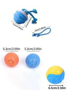 Interactive Rolling Ball Pet Toy, Activates Sound, Suitable For Daily Training, Cute Pet Toy - Multicolor - View 3