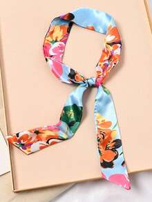 WJ1033 Narrow Long Skinny Neck Silk Scarf Bag Scarf For Handbag 1PC - A - View 55