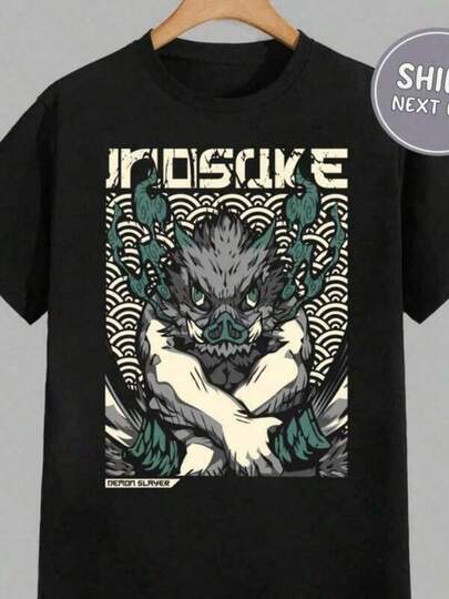 Graphic T Shirts Cotton Men's T-Shirts, 2025 Halloween Inosuke Demon Slay Shirt Anime Demon Shirt Slayer Anime Shirt Anime Graphic Sweatshirt Anime Tee Gift Unisex Shirt Anime Hoodie Demon Hoodie Heart & Slogan Bodybuilding Top Boyfriend Style Casual Wear Effortless Styling, Showcase Your Unique Style