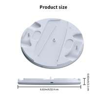 1件装，兼容PlayStation 5/Slim的必备配件，适用于PlayStation 5/Slim主机支架，夏秋两季礼物，带LED灯，夏季游戏配件，PS 5手柄充电座，游戏配件，游戏机，游戏机配件，适合主机玩家 - 白色 - 查看 10