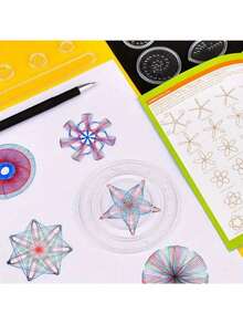 27Pcs Tin Draw Drawing Art Original Spirograph Design Set Craft Create Tool - Multicolor - View 4