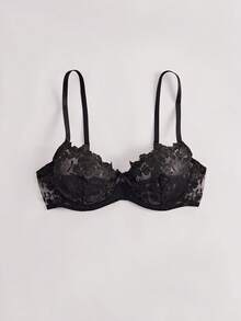 Halloween Style Sexy Transparent Floral Lace Lingerie Set For Women, Exquisitely Designed With Soft And Skin-Friendly Fabric, Available In 8 Vibrant Colors To Choose From. - 黑色 - 查看 4