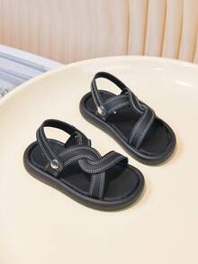 男女通用休闲凉鞋、运动凉鞋、平底凉鞋、软底婴儿凉鞋、二合一凉拖鞋 - 黑色 - 查看 13