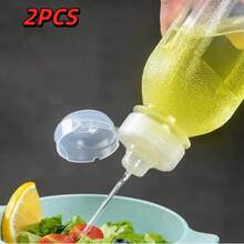 1pc/2pcs Non-Leaking Oil Dispenser Bottle 500ML, Kitchen Oil Sprayer Bottle, Sauce/Vinegar/Soy Sauce Bottle With Controlled Pouring - Clear - View 2