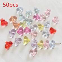 亚克力迷你奶油色爱心DIY手工串珠手机链吊坠手链材料 - 彩色 - 查看 12